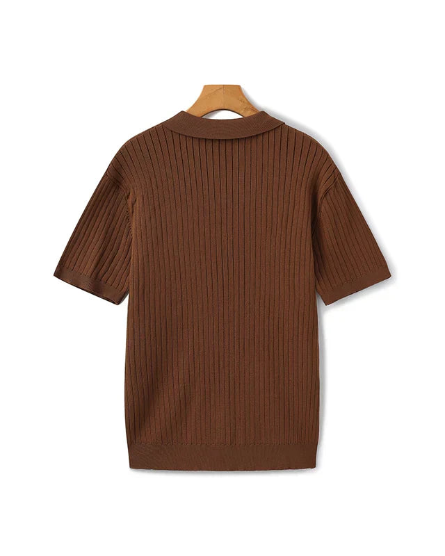 Premium Geripptes Polo – Texturierte Eleganz