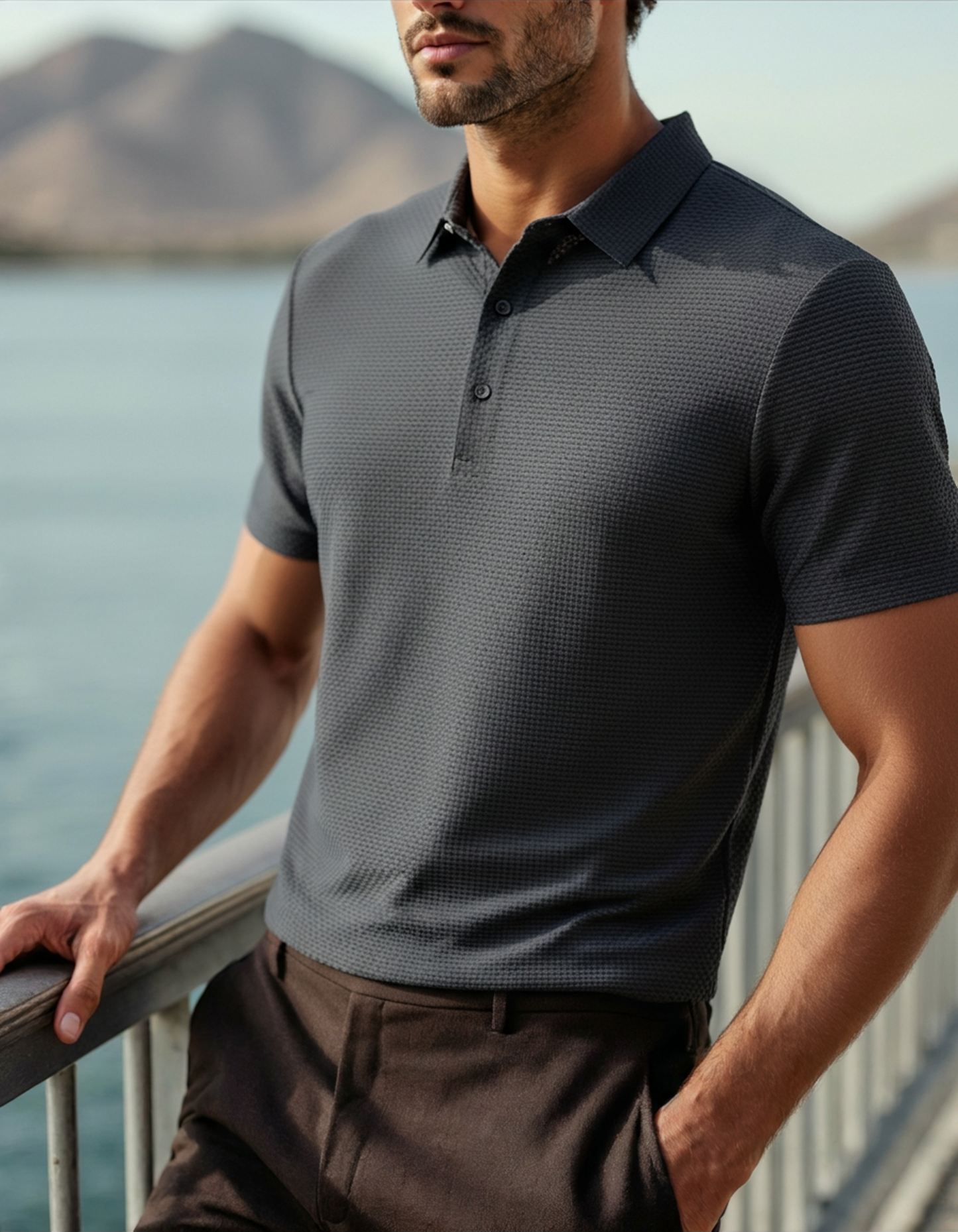 Prestigio Seiden Polo (Knitterfrei)